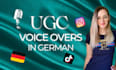 create an authentic german voice over for your ugc video
