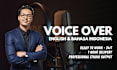 do voice over in bahasa indonesia for 1 hour delivery