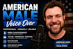record a professional american male voice over