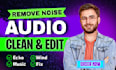audio clean, remove background noise, wind, echo, music, etc