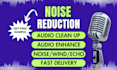 do noise reduction, audio clean up, fix and repair