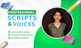 do voice over and scriptwriting for your videos