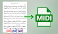 convert PDF or handwritten sheet music to midi file
