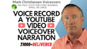voice record a youtube video voice over narration