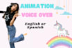 record disney like character voiceover