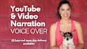 record a professional english american female voice over youtube video narration