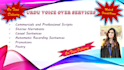 provide quality voice overs for provided scripts and desired file formats
