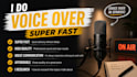 record a ultra fast male voiceover in spanish