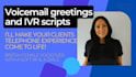 record a voicemail greeting in a female british accent