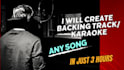 create a backing track or karaoke in 3 hours