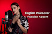 record an english voiceover with a russian accent