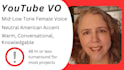 narrate conversational female voiceover for youtube video