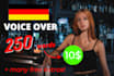 do a german voice over in a charming voice