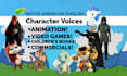 do character voices for animation and video games