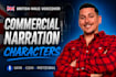 record a professional british male voice over for you