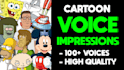 do cartoon or animated character voice impressions