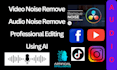 remove background noise from video audio using ai