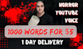 record horror creepy disturbing youtube video voice over