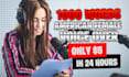 record 1000 words american female voice over for 5 dollars in 24 hours