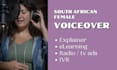 record a south african female voice over