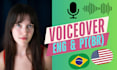 record professional female voiceover eng and pt