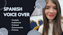 record a female spanish voice over