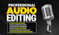 do noise reduction, background noise, audio mixing and mastering