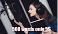 record a professional english american female voiceover artist