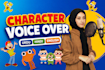 record female cartoon character voice over in urdu hindi