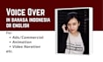 be your voice over artist in bahasa indonesia or english