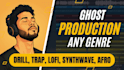 ghost produce music professionally for your drill, hiphop, lofi, rap, edm song