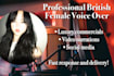 record a professional british female voice over