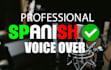 male voice over, locutor in spanish