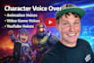 record dynamic character voices for games, animation, and youtube
