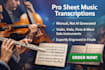 transcribe sheet music by ear for winds, strings, and solo instruments