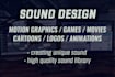 do sound design for animation, game, motion graphics videos