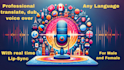 translate, dub, voice over with lip sync for videos in any language