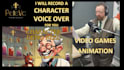 voiceover male character voices for video games, cartoons