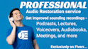 professionally restore and enhance your recorded audio files