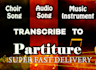transcript song and music to school choir multi language