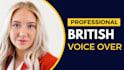 record a natural british female voice over in 24 hours