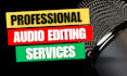 do audio editing, noise reduction, audio cleaning in 12hrs