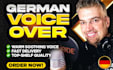 speak a german voice over with a deep plaesant voice