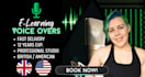 record studio quality female elearning voice over