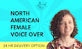 record a professional north american female voice over