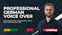 record a professional and friendly german IVR with music