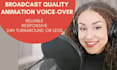 record a broadcast quality english animation voice over