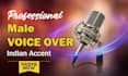 record young male voice over indian accent, english  , hindi