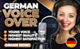 record a female german voice over in a young voice