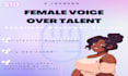provide an engaging, north american female voice over